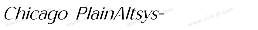 Chicago PlainAltsys字体转换